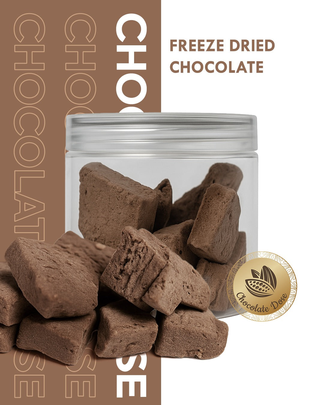 Freeze Dried Ice Cream Chocolate - 55g Jar | Crunchy Chocolate Treat