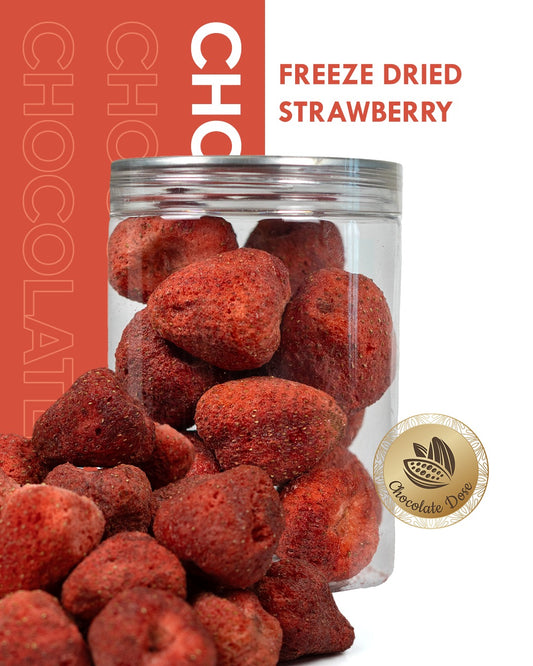 Freeze Dried Strawberry Whole Without Sugar (Small) - 20g | Healthy Crispy Bites